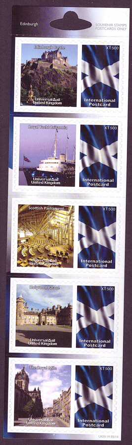 (image for) UK0119 Edinburgh Universal Mail Stamps Dated: 05/14
